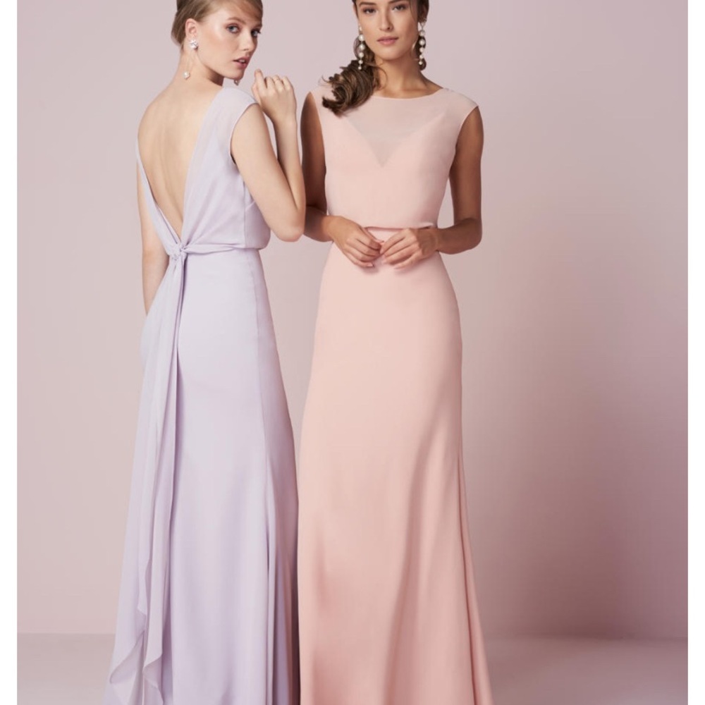Dusty Lavender Chiffon Sleeveless Dress, sz 10